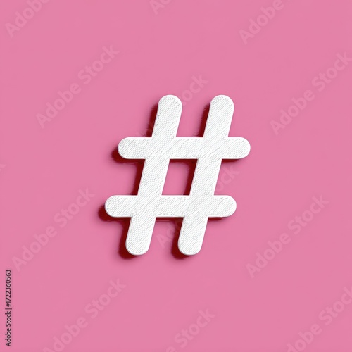 White hashtag symbol on a pink background (1)