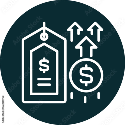 price icon isolated on white background. vector illustration icon for  business brokerage