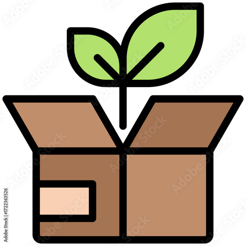 Organic product icon for ecology and environment, business, website, application, printing, document, poster design, etc