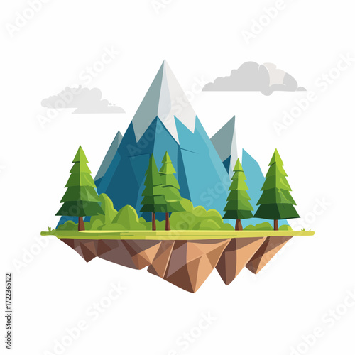 Stylized Flying Island