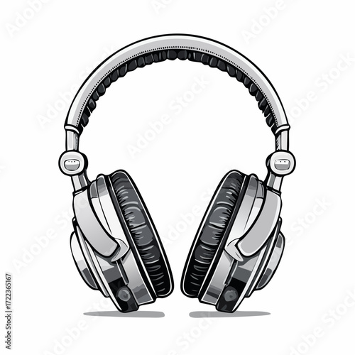  Over-Ear Headphones Illustration