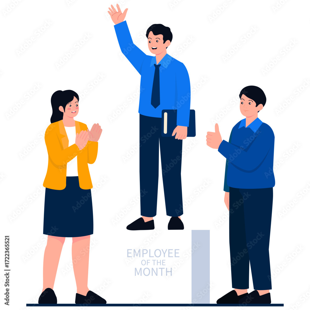 Fototapeta premium Business award ceremony with people celebrating