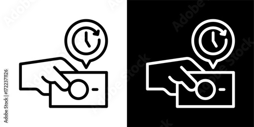 Pay Later icon of a flat style vector 