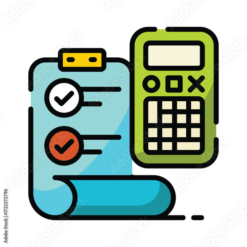Clipboard with checklist and calculator