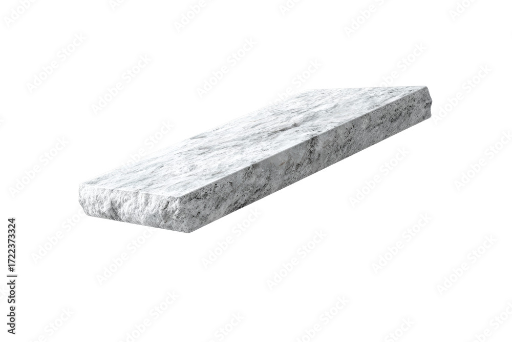 Fototapeta premium A white stone slab with a greyish tint