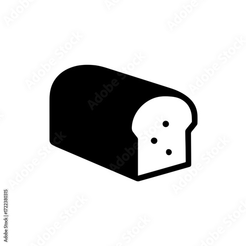 Vector icon of a loaf of sliced bread