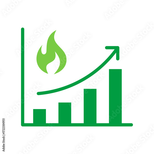 Trend Icon Vector Illustration Green Version