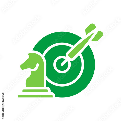 Strategy Icon Vector Illustration Green Version