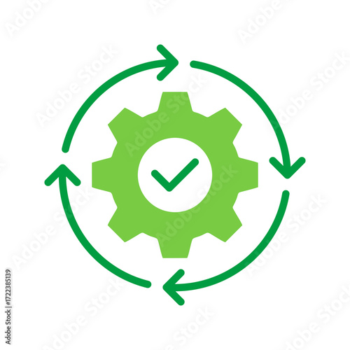 Execution Icon Vector Illustration Green Version