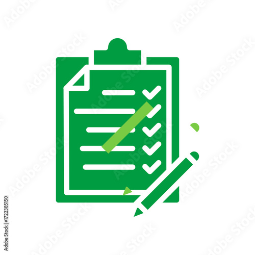 Evaluation Icon Vector Illustration Green Version