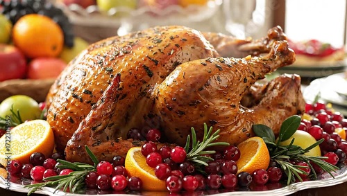 Thanksgiving Turkey Carving A Rustic, Dimly Lit Feast