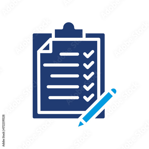 Evaluation Icon Vector Illustration Blue Version