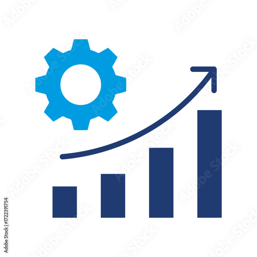 Improve Icon Vector Illustration Blue Version