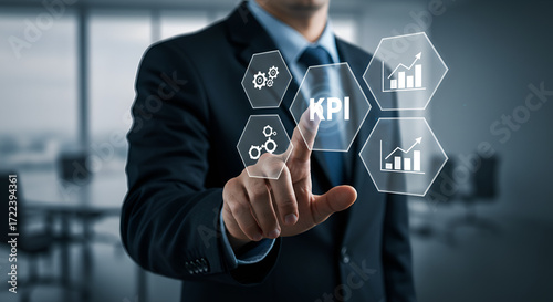 Wallpaper Mural Digital technology and a futuristic interface for monitoring corporate goals Torontodigital.ca