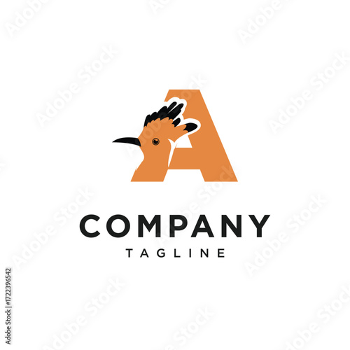 Letter A Hudhud eurasia Logo Icon Vector