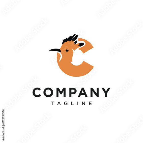 Letter C Hudhud eurasia Logo Icon Vector