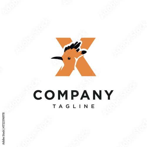 Letter X Hudhud eurasia Logo Icon Vector