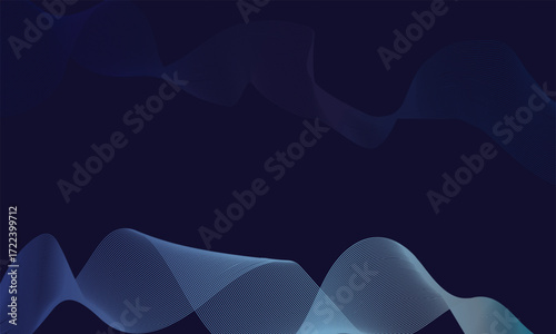 Dark Abstract Wave Line Background  Futuristic Gradient Flow Design
