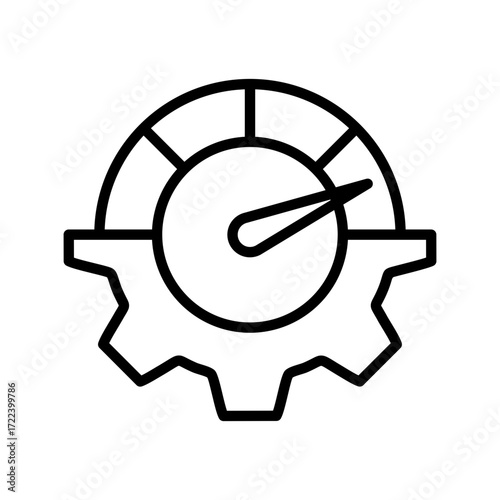 Performance Icon Vector Illustration Line Version
