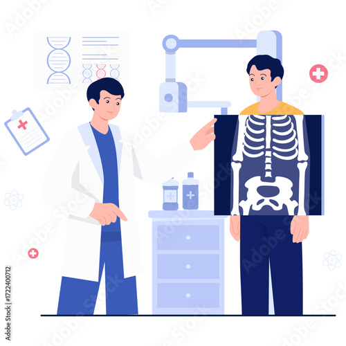 Doctor examining a patients Xray