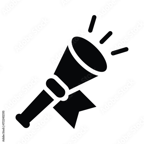 vuvuzela trumpet glyph icon illustration vector graphic.eps
