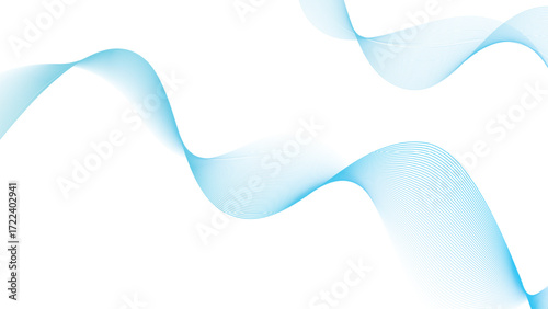 Light Blue Abstract Line Wave Background Gradient Flow, Modern Digital Vector Design