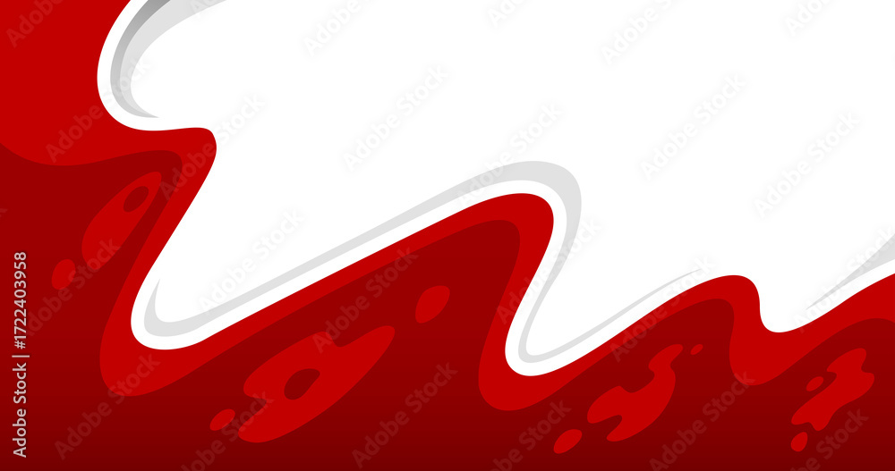 Obraz premium Dynamic Red Wave Minimalist Abstract Background