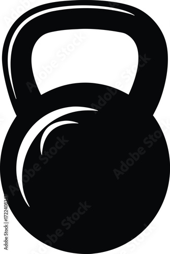 Kettlebell vector icon.