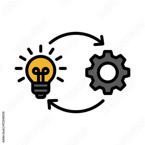 Implementation Icon Vector Illustration Color Version