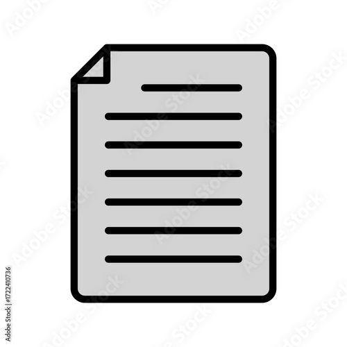 Document Icon Vector Illustration Color Version