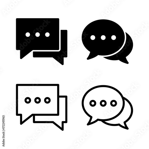 Chat icon vector illustration. speech bubble sign and symbol. comment icon. message