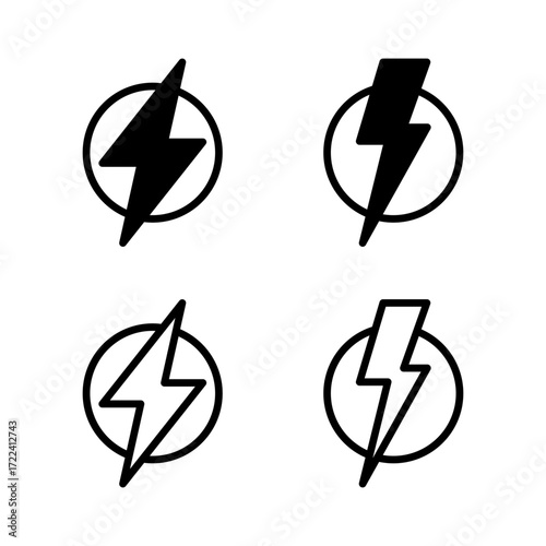 Lightning icon vector illustration. electric sign and symbol. power icon. energy sign