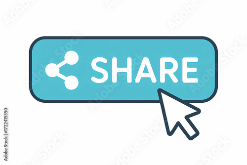animated share symbol with cursor