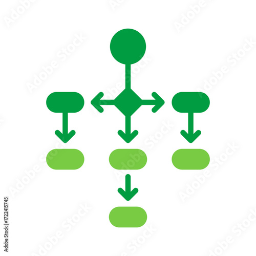 Workflow Icon Vector Illustration Green Version