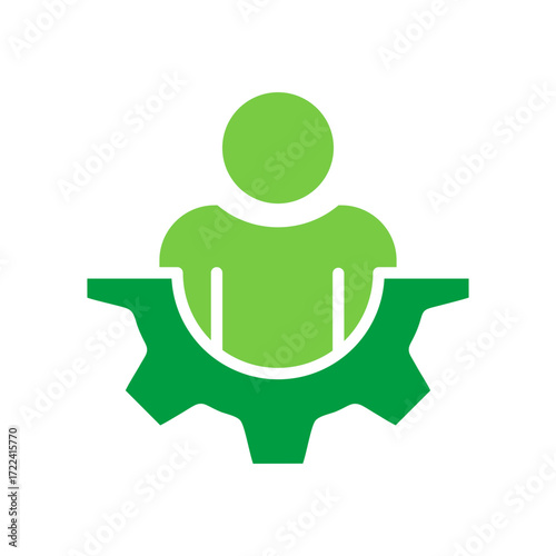 Management Icon Vector Illustration Green Version
