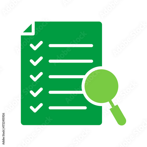 Evaluation Icon Vector Illustration Green Version