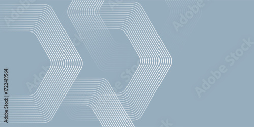 Abstract hexagon lines on gray background. Geometric stripe line art design modern. vector eps10