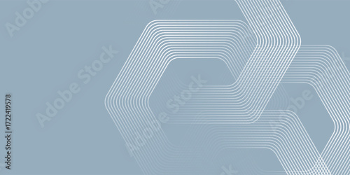 Abstract hexagon lines on gray background. Geometric stripe line art design modern. vector eps10