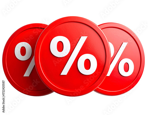 red percent symbol
