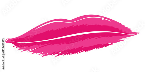 Pink lips vector illustration for beauty designs and fashion projects and marketing use
