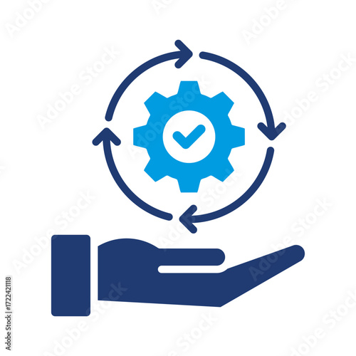 Responsibility Icon Vector Illustration Blue Version