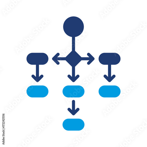 Workflow Icon Vector Illustration Blue Version