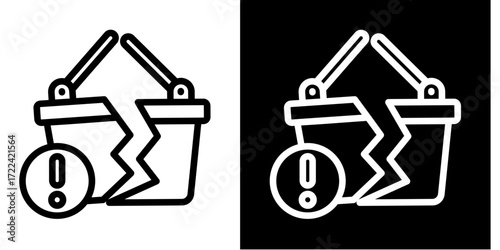 Shortage  Icon Set White Style Collection

