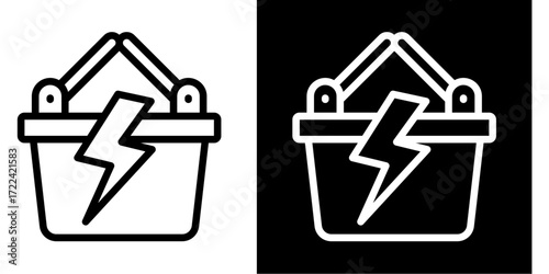Demand Shock  Icon Set White Style Collection
