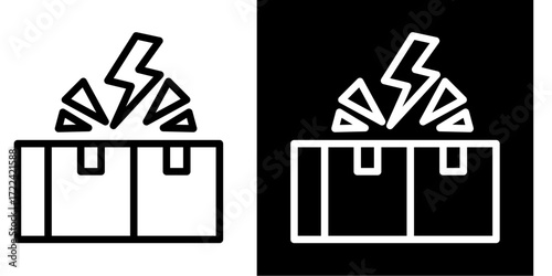 Supply Shock  Icon Set White Style Collection
