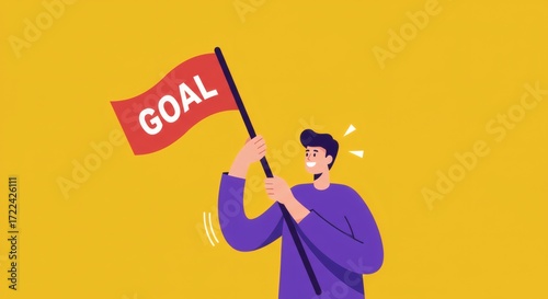 Team Leader with Goal Flag