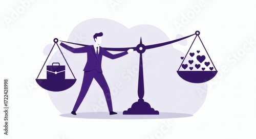 Business Person Balancing Scales