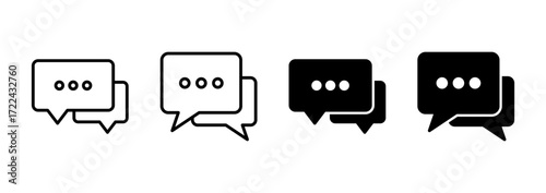 Chat icon vector. speech bubble sign and symbol. comment icon. message