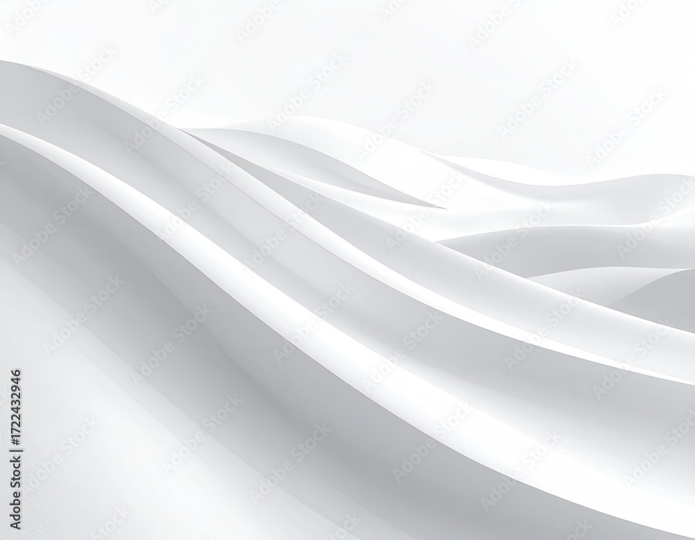 custom made wallpaper toronto digitalElegant, smooth white waves undulate across the frame, creating a soft, abstract landscape with subtle gradients and a sense of serene movement