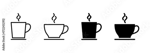 coffee cup icon vector. cup a coffee sign and symbol